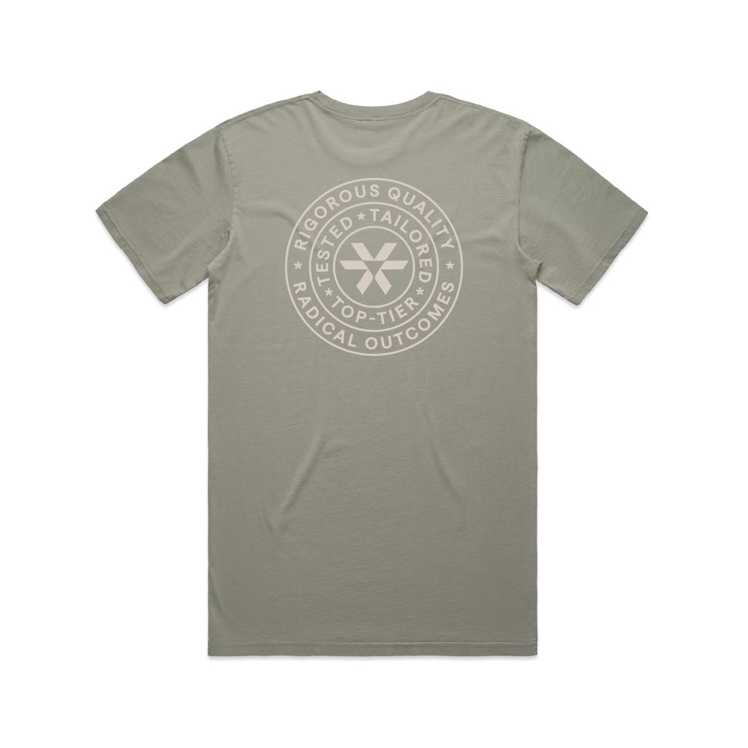 Rigorous Quality. Radical Outcomes. - Staple Tee - Eucalyptus