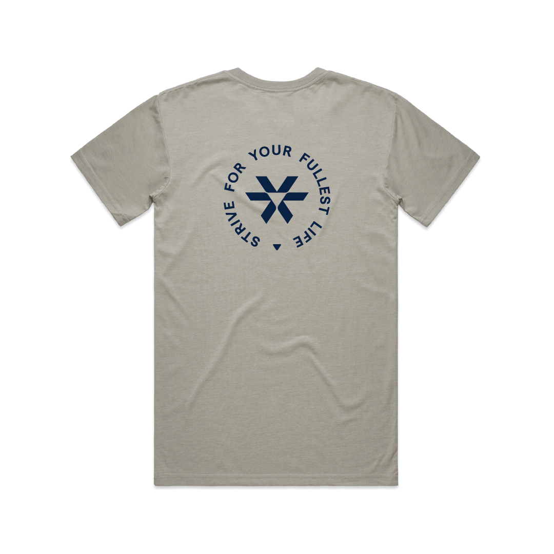 Strive For Your Fullest Life - Staple Tee - Light Grey