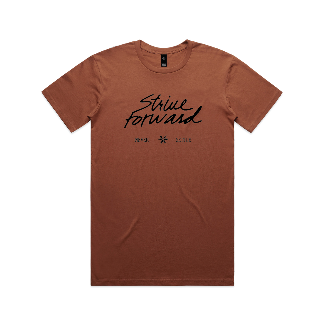 Strive Forward Scribble - Staple Tee - Clay