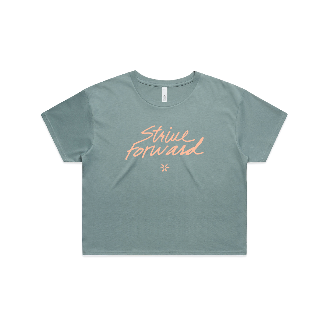 Strive Forward Scribble - Crop Tee