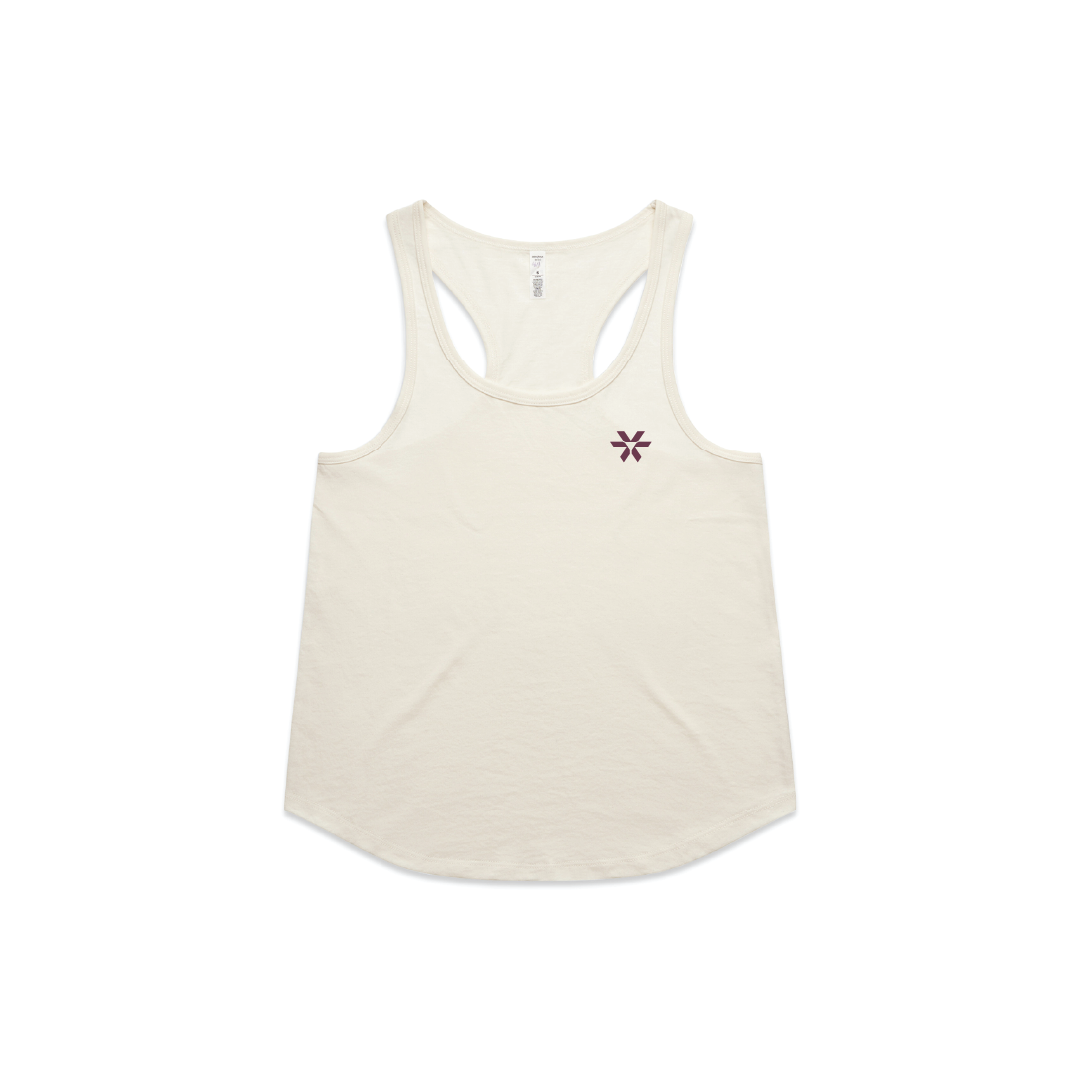 Wayfinder - Women's Maple Active Blend Racerback - Ecru