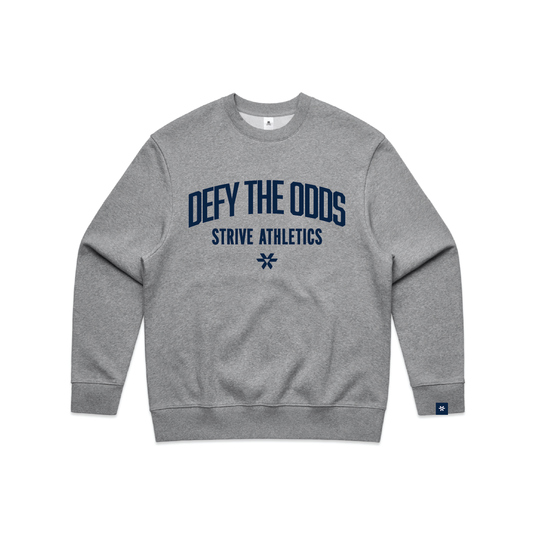 Defyn Merch Defy The Odds Crew | Athletic Heather – Strive Merch
