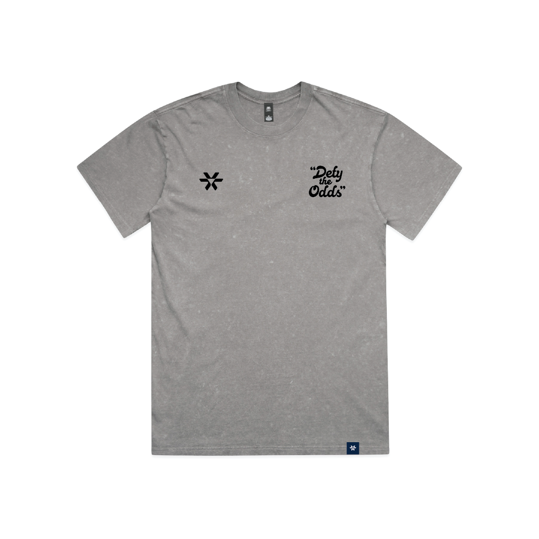 Defyn Merch Defy The Odds Script | Stone Wash Heavy Tee – Strive Merch